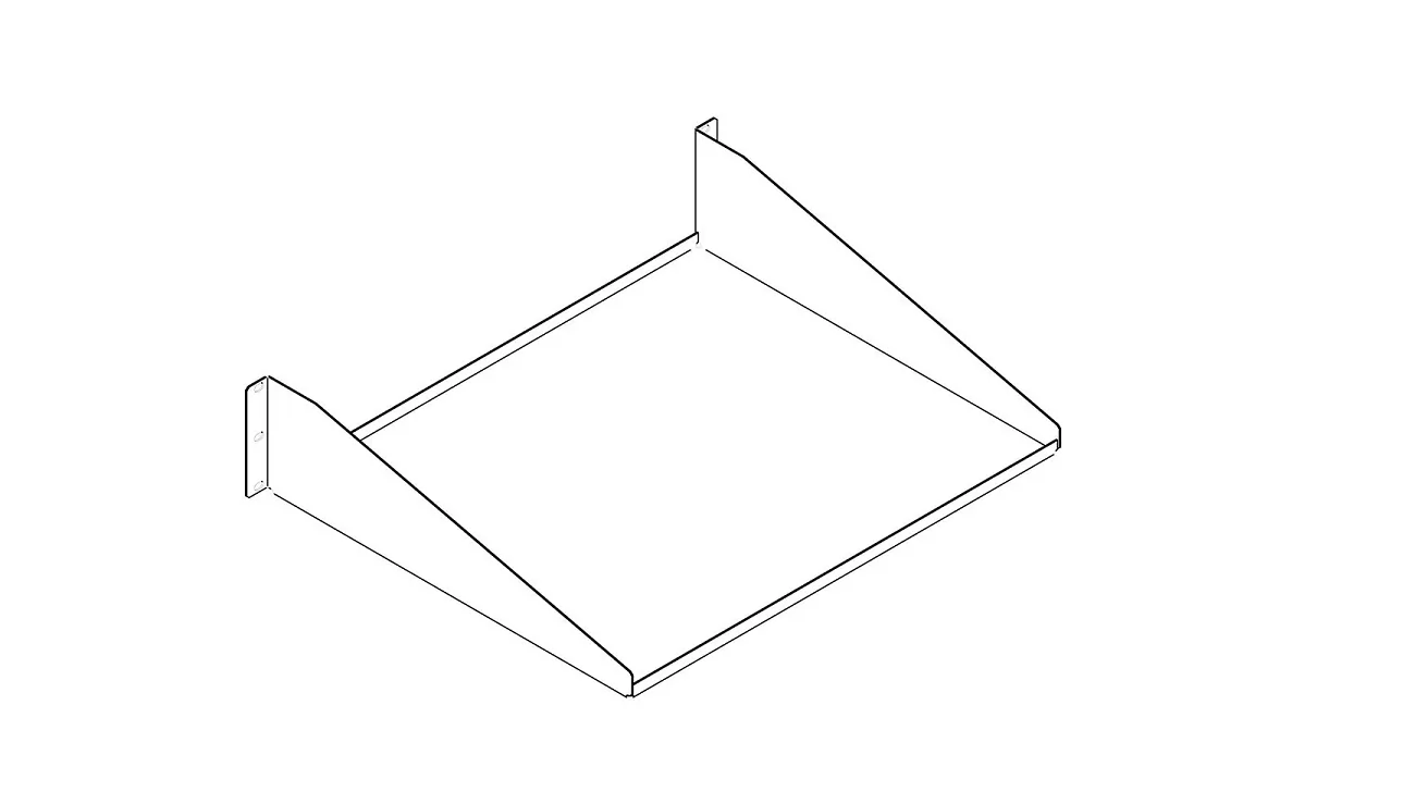 Chatsworth Products 40750-719 - Chatsworth Heavy-Duty Single-Sided Steel Shelf 40750-719