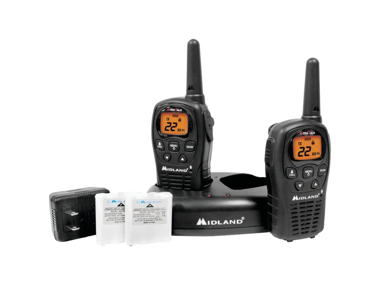 MIDLAND NWPET-MDLLXT500VP3 — Midland LXT500VP3 Two-way Radio - 22 Radio Channels - 22 GMRS/FRS - Upto 126720 ft - Auto Squelch, Keypad Lock, Silent Operation - Water Resistant
