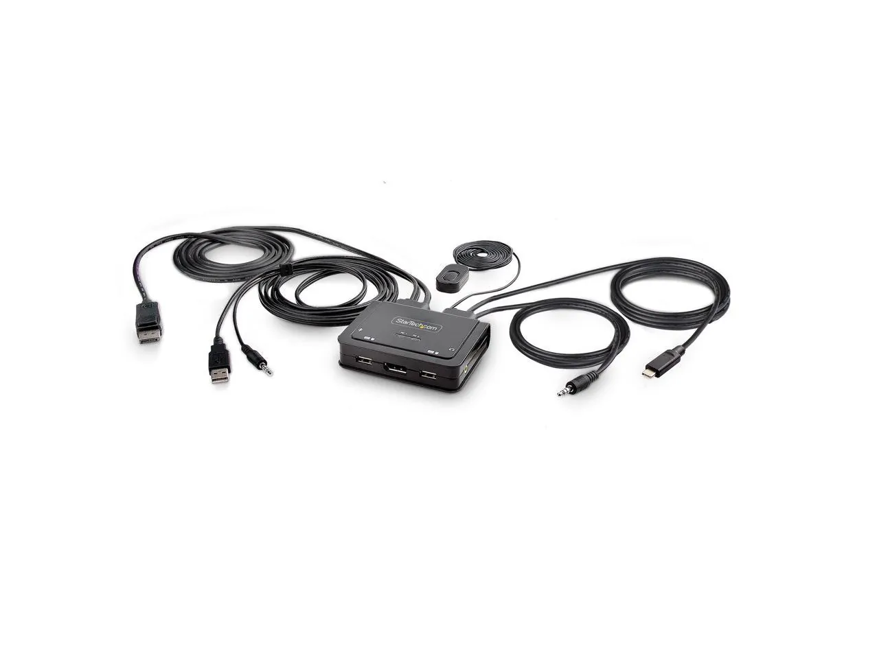 STARTECH C2-D46-UAC-CBL-KVM — 2-PORT HYBRID USB-C DISPLAYPORT CABLE KVM SWITCH, 4K 60HZ, COMPACT KVM WITH 6FT/