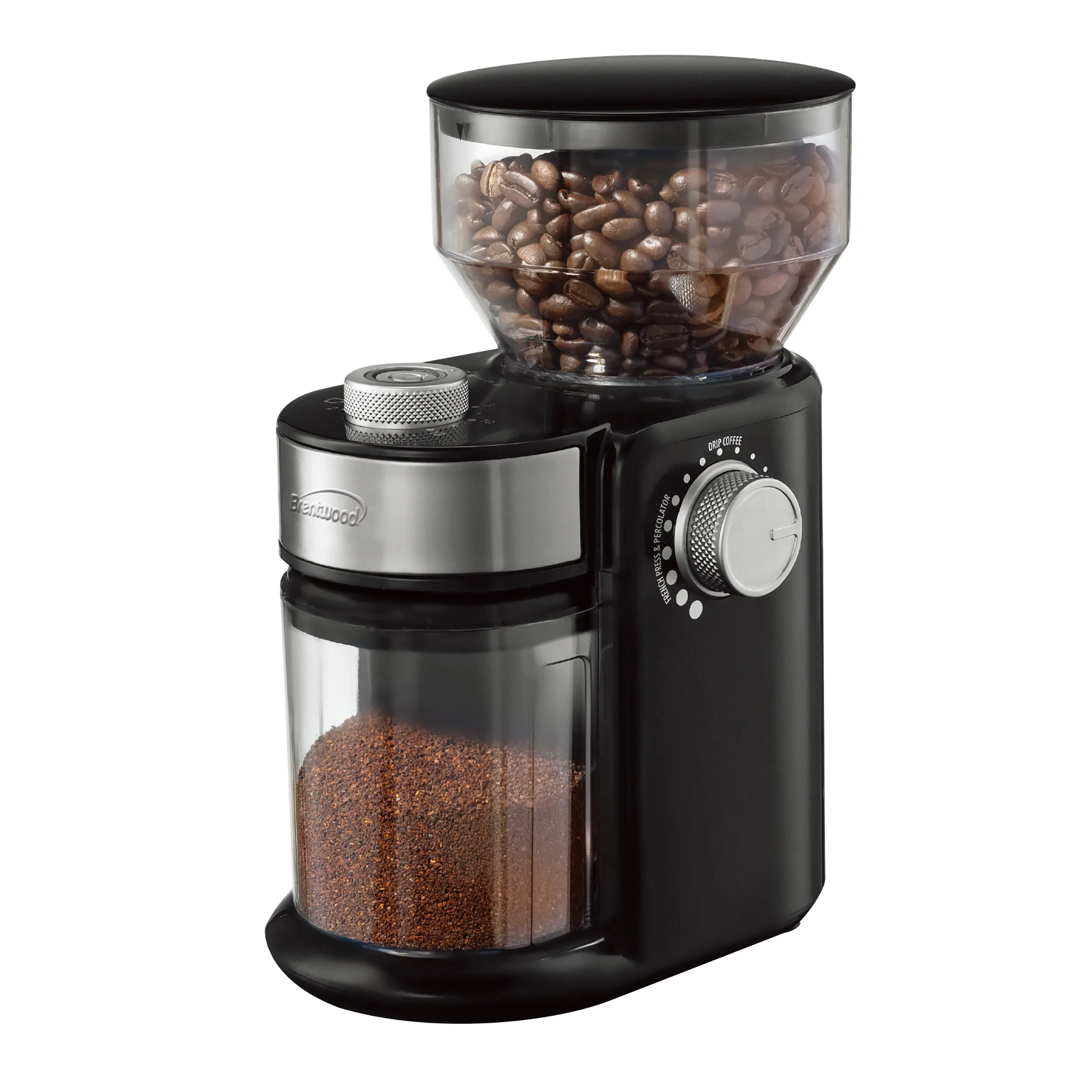 Brentwood CG-2021BK — Brentwood 8 Oz Automatic Burr Coffee Grinder in Black