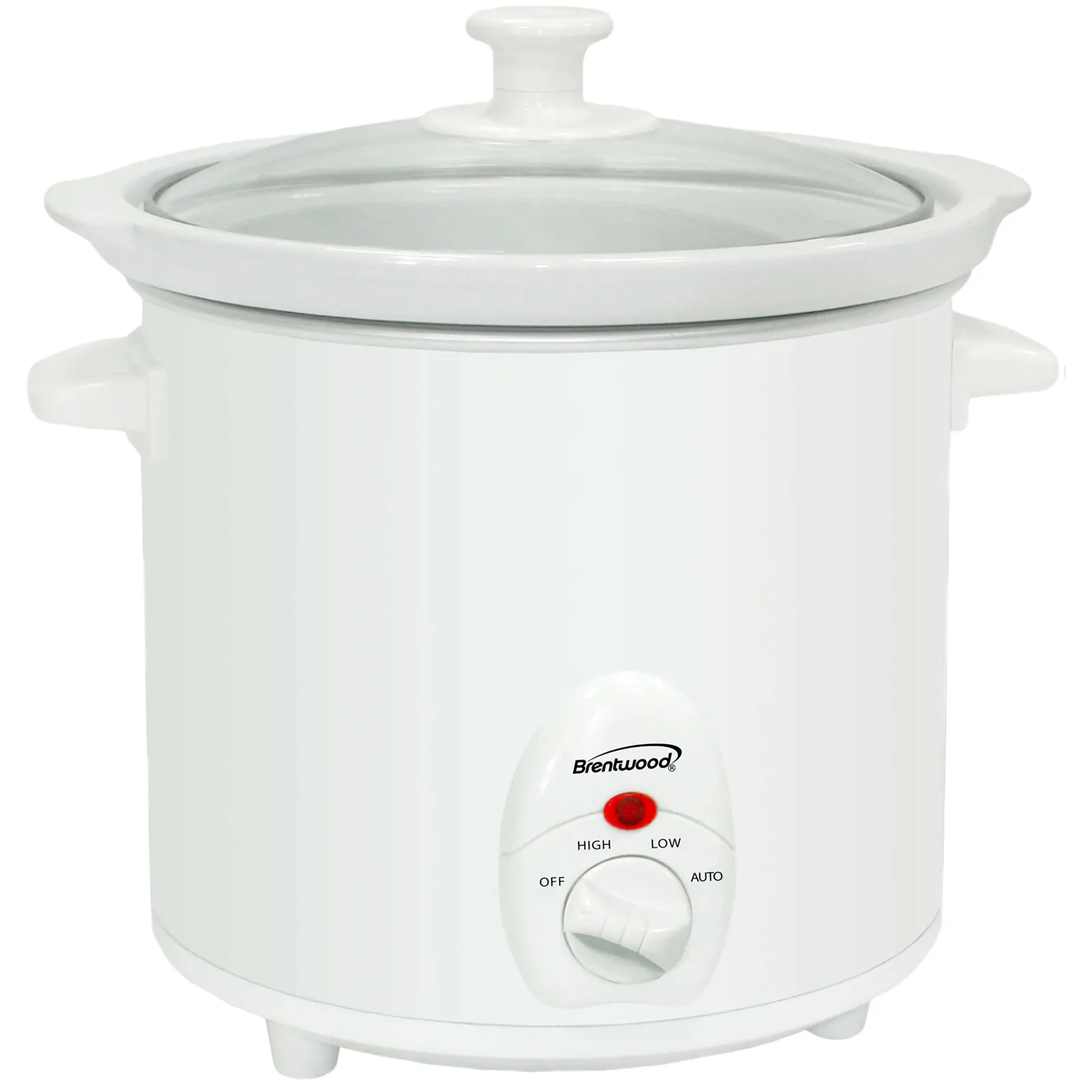 Brentwood SC-135W — Brentwood White 3 Quart Slow Cooker with Glass Lid