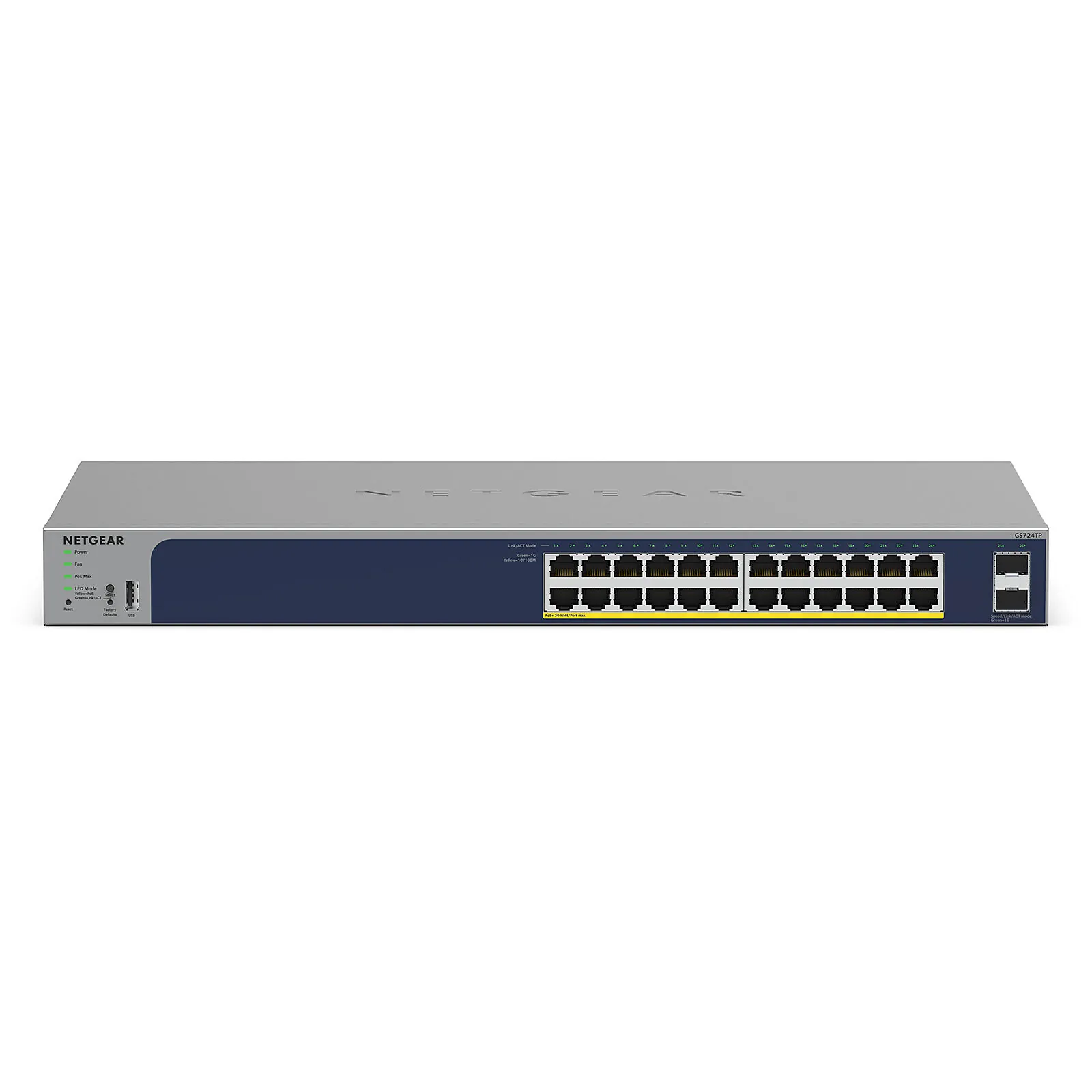 NETGEAR GS724TP-300NAS — 24P GE POE+ SMART SWITCH