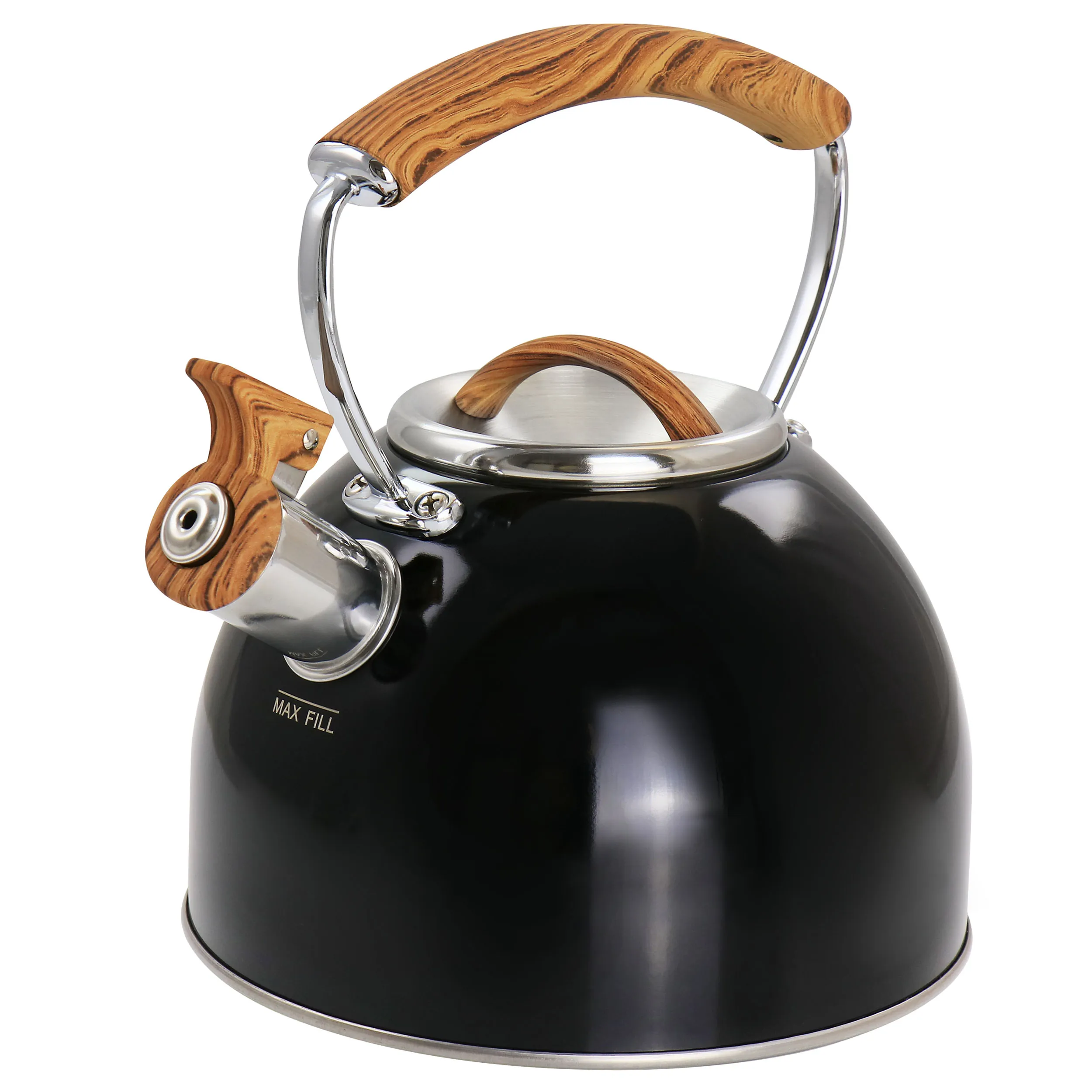 MR COFFEE 82966.01 — Mr. Coffee Stainless Steel Whistling Tea Kettle - Black