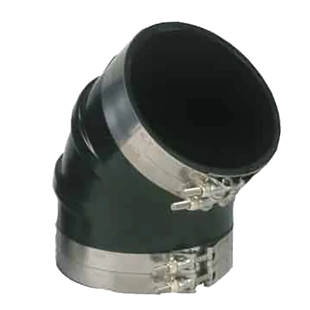 Trident Marine TRL-3545-S/S — Trident 3-1/2" ID 45-Degree EPDM Rubber Exhaust Elbow