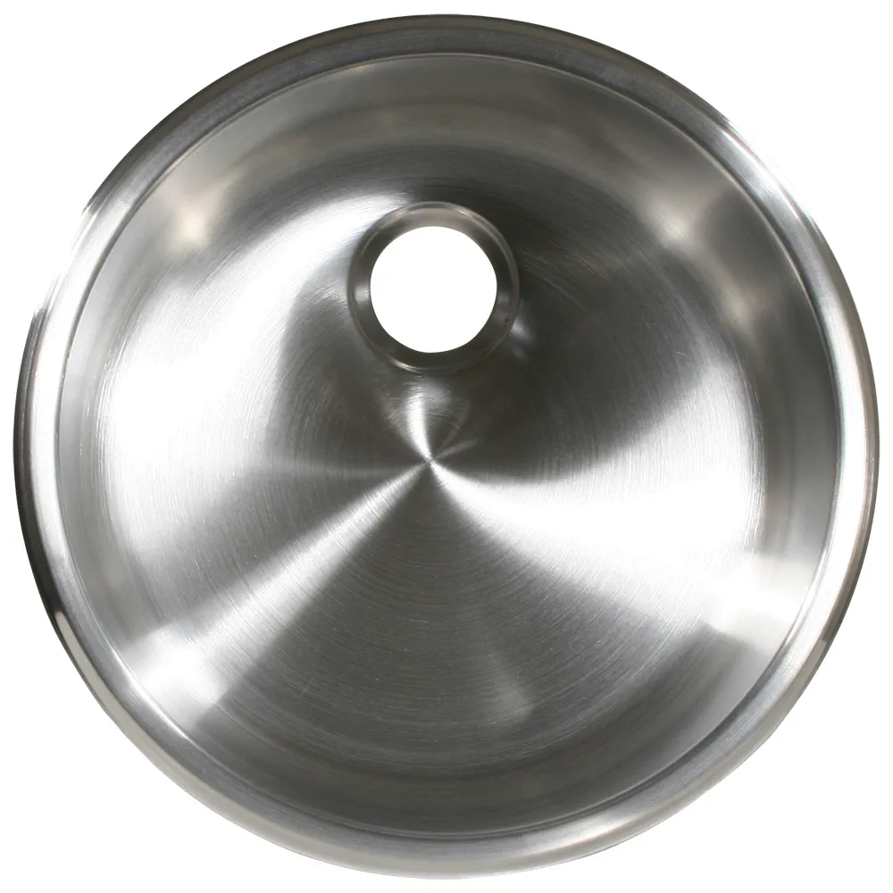Scandvik 10242 — Brushed Stainless Steel Cylindrical Sink - 11.625" x 5"