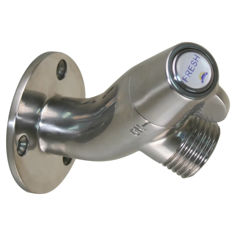 Scandvik 10175P — Stainless Steel Angled Washdown Valve with Ceramic Cartridge