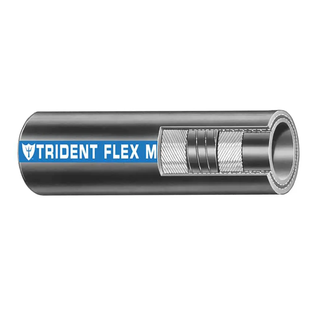 Trident Marine 100-1146 — Trident Flex Marine Wet Exhaust Hose 1-1/4" x 50' - Black