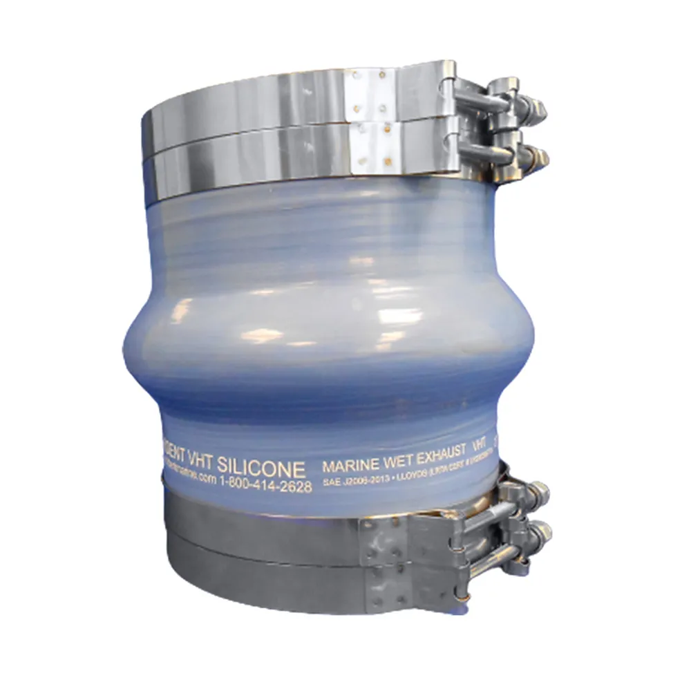 Trident Marine 272V6000-S/S — Trident Marine Blue Silicone Exhaust Hump with T-Bolt Clamps