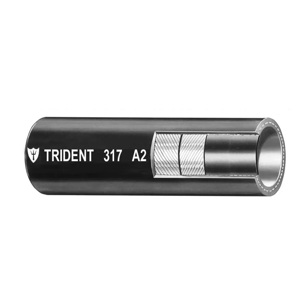Trident Marine 317-0586 — Trident Marine Fuel & Vent Line Hose - 5/8" x 50' - Black