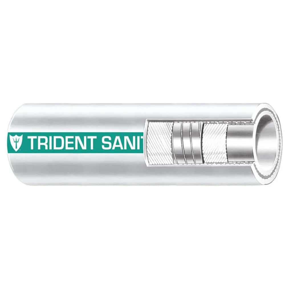 Trident Marine 102-1126-FT — Trident 1-1/2" Premium Marine Sanitation Hose - Green Stripe