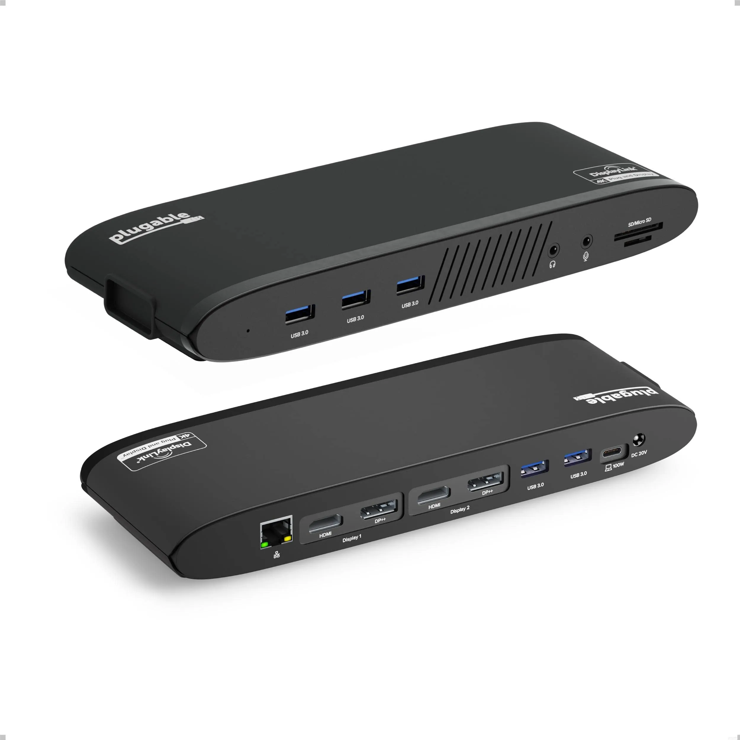 Plugable Technologies UD-6950PDH — PLUGABLE USB C LAPTOP DOCKING STATION, DUAL MONITOR 4K 60HZ FOR APPLE MAC M1/M2/