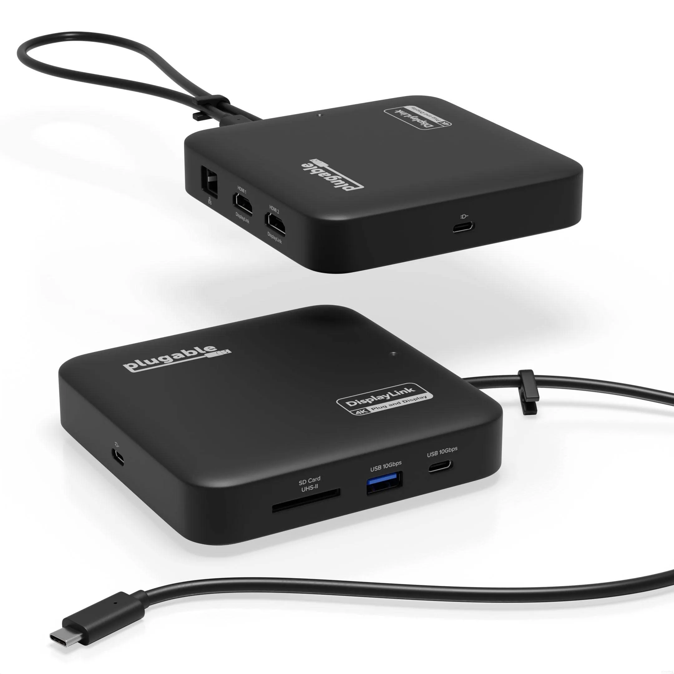 Plugable Technologies USBC-6950PDZ — Plugable USB-C Dual HDMI Docking Station with 7 Ports