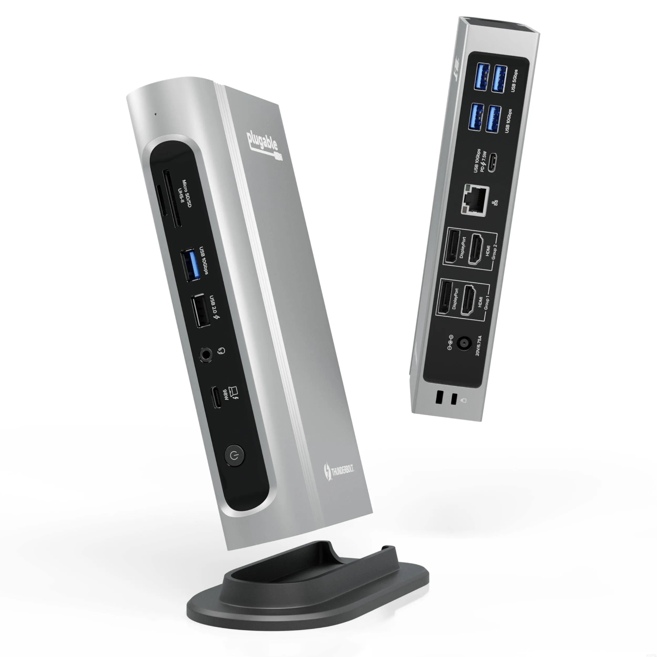 Plugable Technologies TBT4-UDZ — Plugable Thunderbolt 4 Quad Docking Station 100W