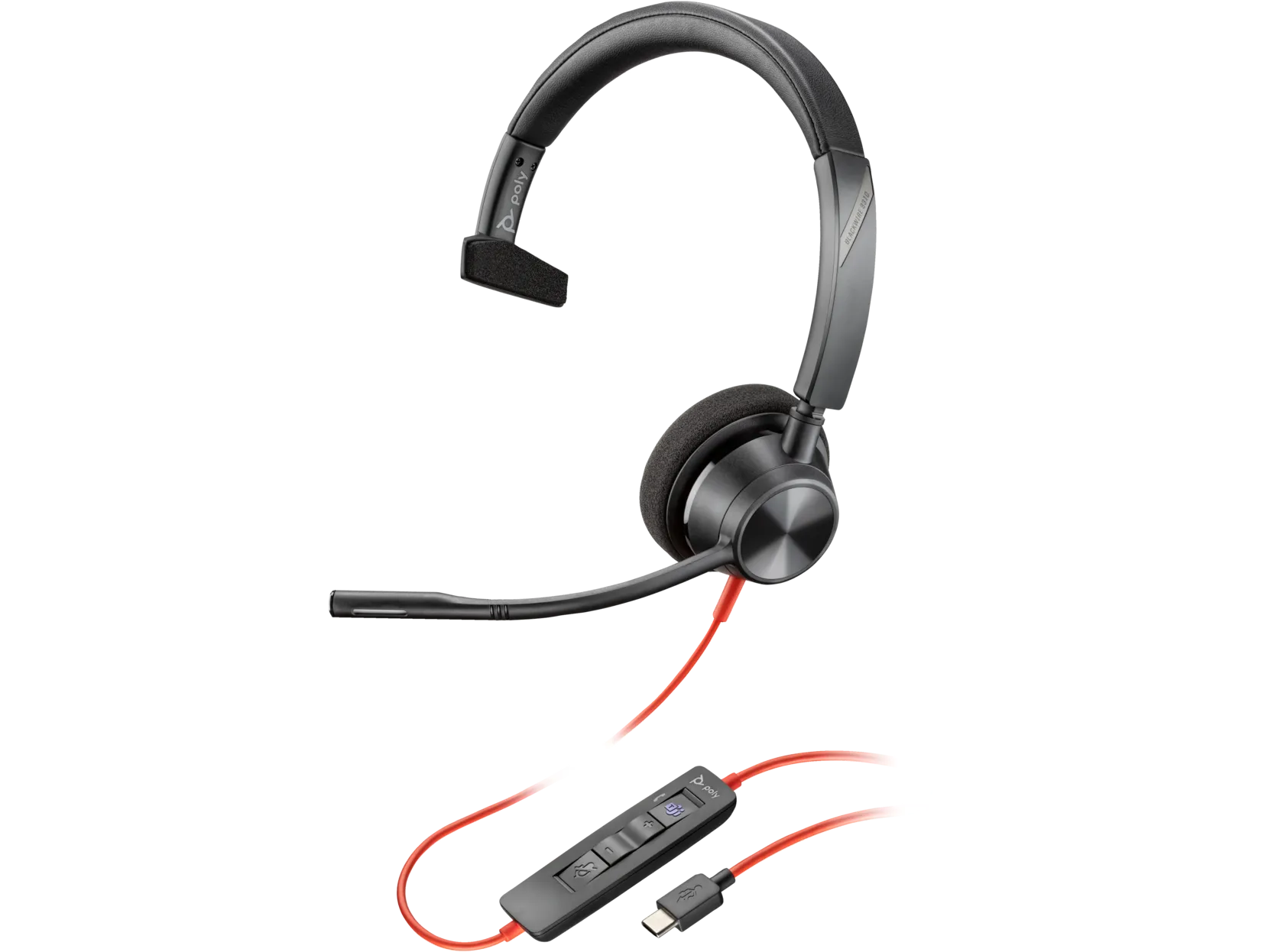 HP 8X216AA - Blackwire 3310 Monaural Microsoft Teams Certified USB-C Head