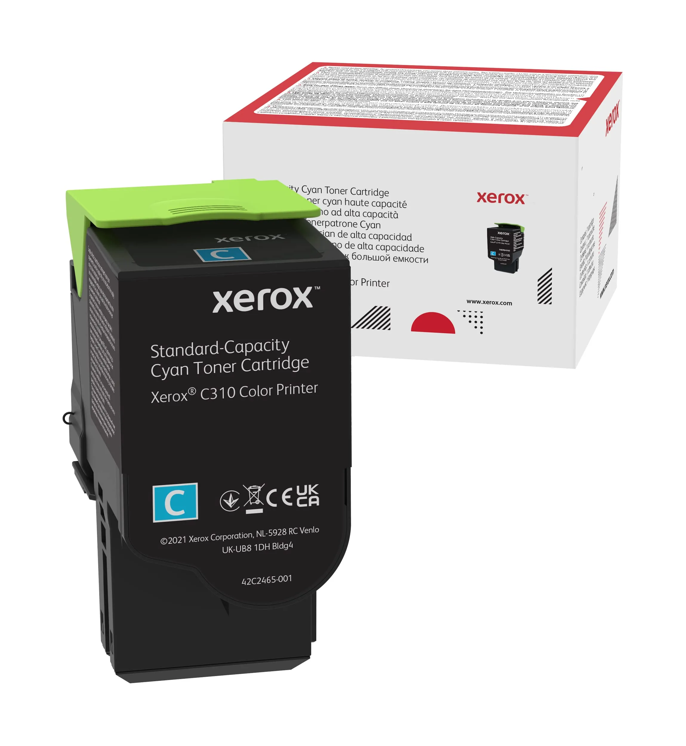 XEROX 006R04357 — GENUINE XEROX CYAN STANDARD CAPACITY TONER CARTRIDGE, XEROX C310 COLOR PRINTER,