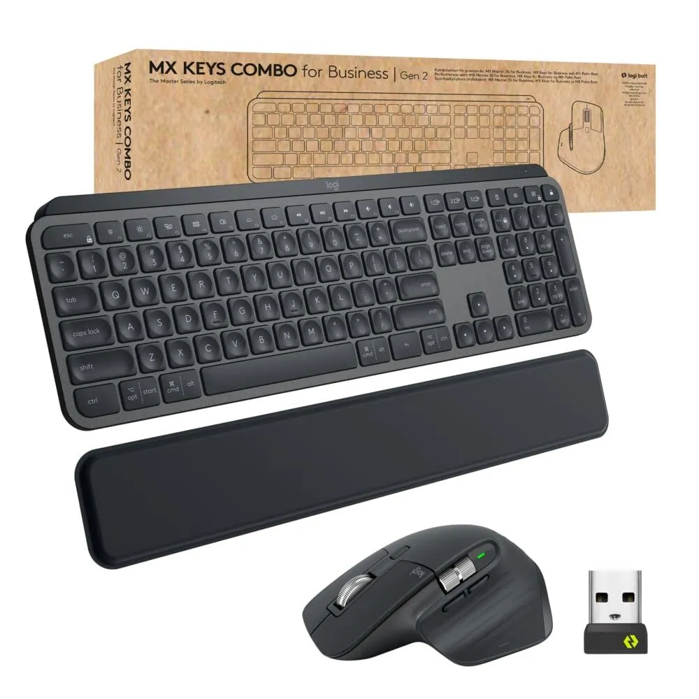 Logitech 920-010923 — MX KEYS COMBO FOR BUSINESS - GEN 2 (GRAPHITE) - BROWN BOX