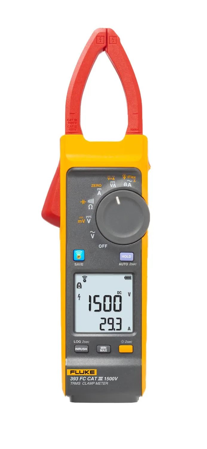 Fluke Networks FLUKE-393 FC — 1500V TRMS Wireless Clamp Meter with WiFi Connectivity