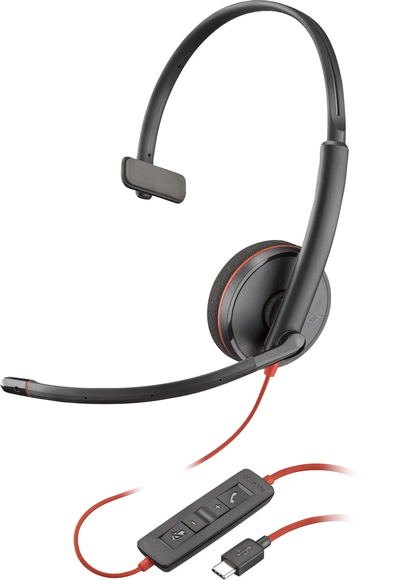 HP 8X214AA — Poly BW 3210 Mono USB-C Headset with USB-C/A Adapter