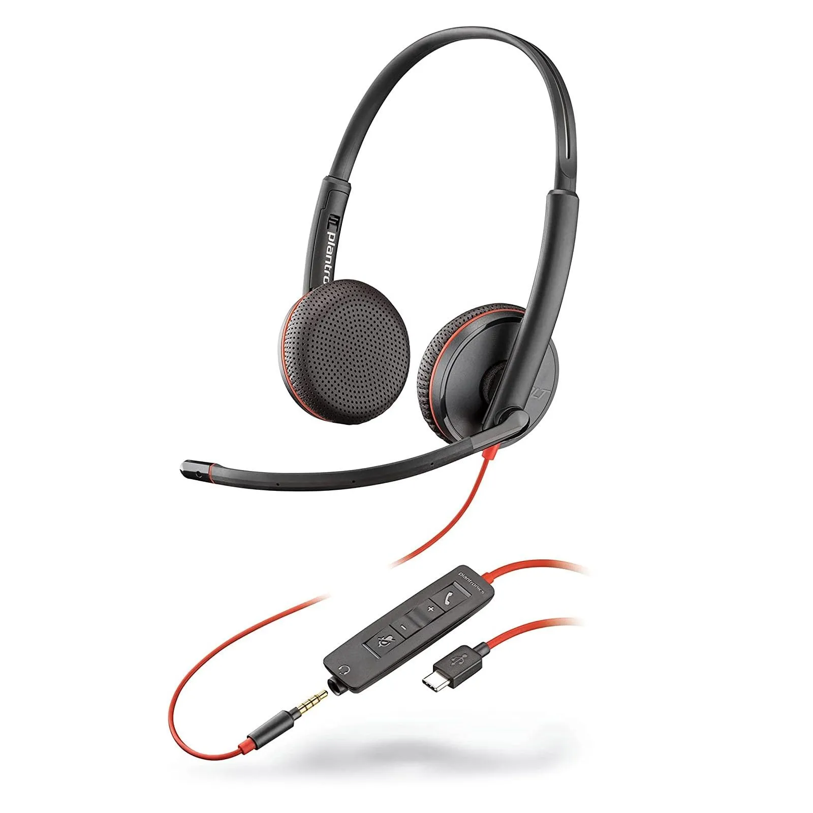 HP 8M3X7AA#ABA — POLY BLACKWIRE 3225 STEREO HEADSET +USB-C/A ADAPTER TAA US