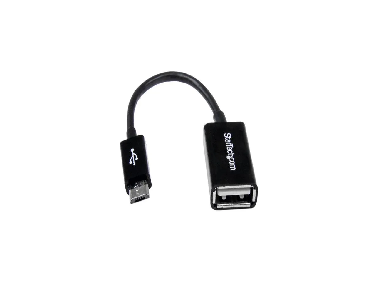 STARTECH UUSBOTG — 5IN MICRO USB TO USB OTG HOST ADAPTER - MICRO USB MALE TO USB A FEMALE ON-THE-GO