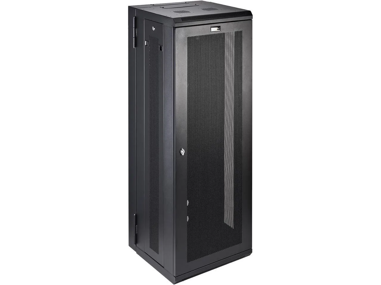 STARTECH RK2620WALHM — 26U 19" Wall Mount Network Cabinet - 16" Deep Hinged Locking Flexible IT Data Equipment Rack Vented Switch Enclosure w/Shelf - 26U 19in wall mount network cabinet - Switch depth rack enclosure- 180° hinged design - Lockable access to front rear & sides w/ 200 lb. weight cap 16in mounting depth - Pre-assembled - Includes 50 cage nuts/bolts, a shelf hook-and-loop & four keys