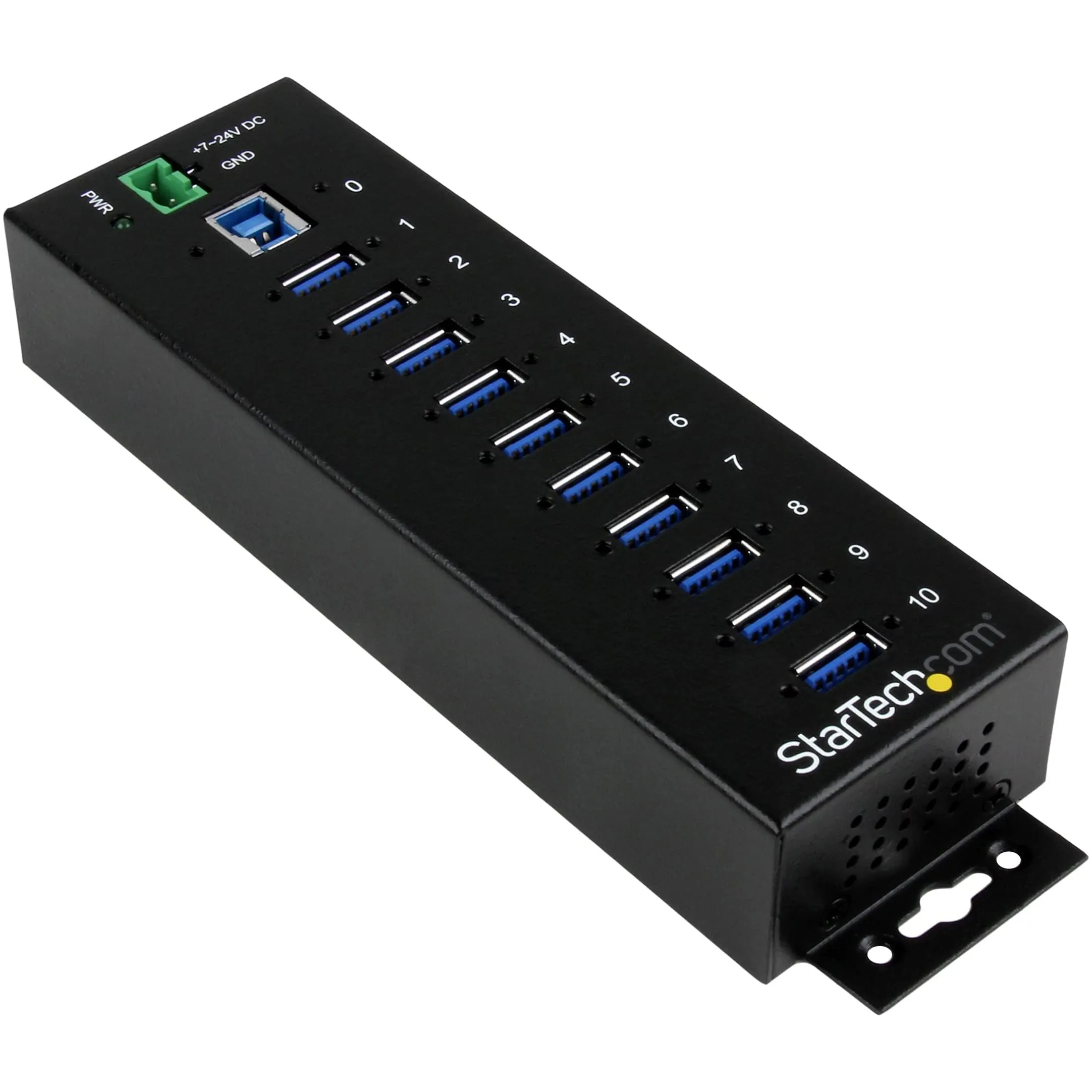 STARTECH ST1030USBM — ADD TEN USB 3.0 (5GBPS) PORTS WITH THIS DIN RAIL OR SURFACE-MOUNTABLE METAL HUB