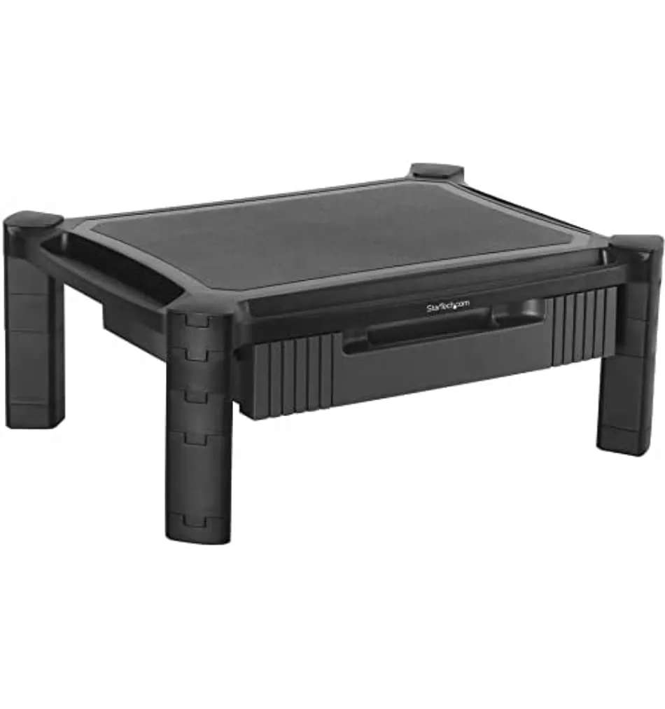 STARTECH MONSTADJD — FREE UP DESK SPACE AND WORK IN GREATER COMFORT W/ THIS ADJUSTABLE MONITOR STAND