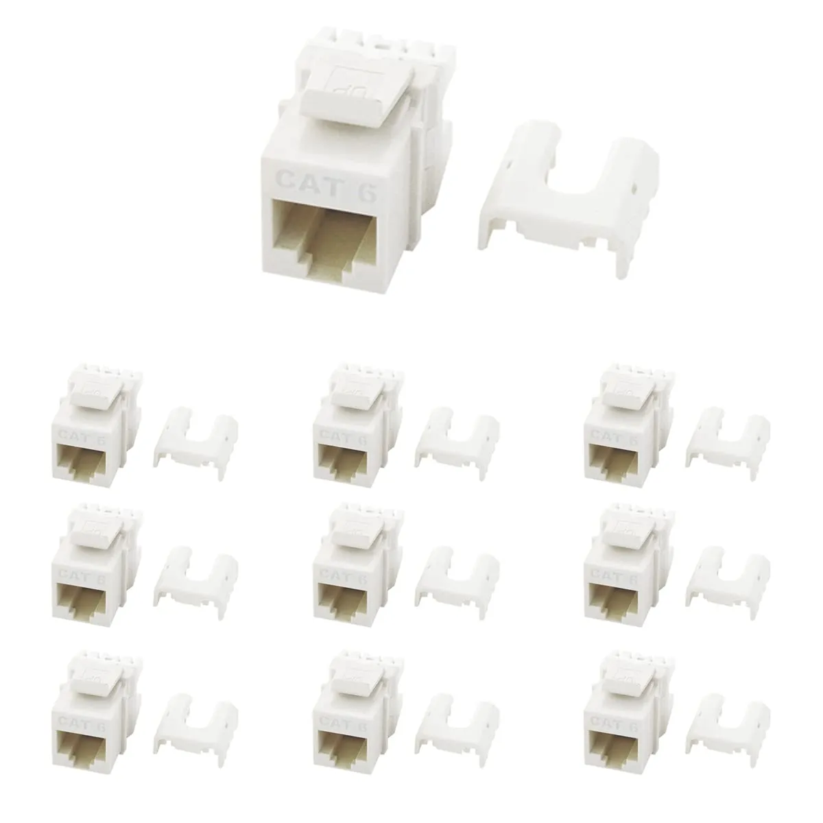 ONQ WP3476WH50 — KEY: 50 PK QC CAT6 RJ45 INSERT, WH