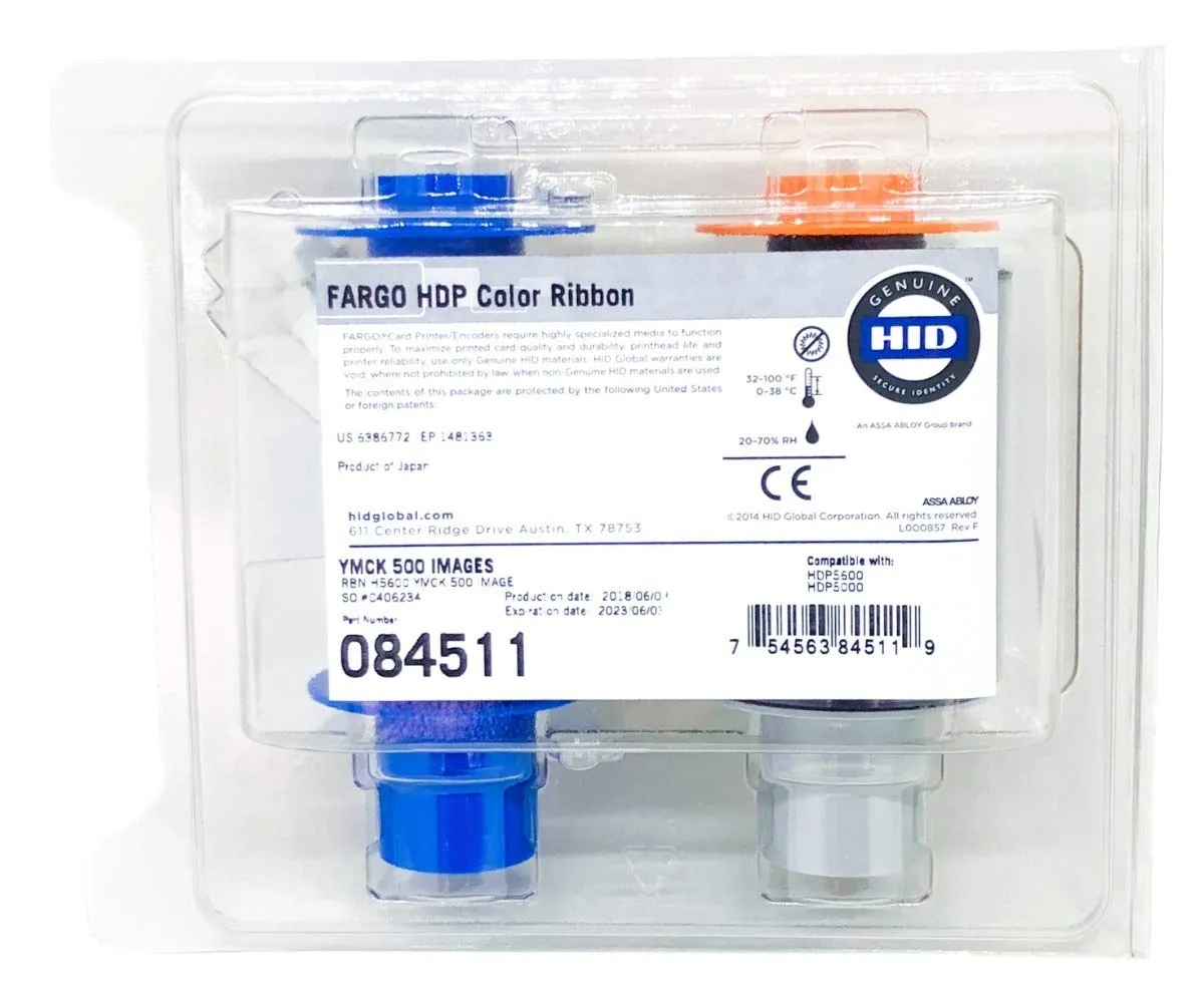 HID 084500 — HID STANDARD CLEAR FILM APPROXIMATELY 1,500 IMAGES. COMPATIBLE WITH: HDP5600, HD