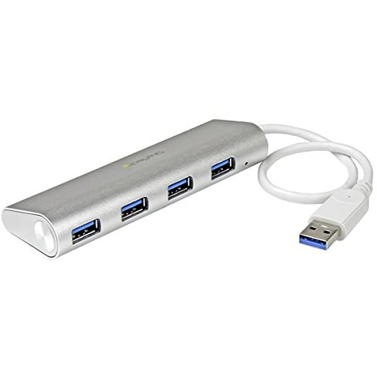 STARTECH ST43004UA — ADD FOUR USB 3.0 (5GBPS) PORTS TO YOUR MACBOOK USING THIS SILVER APPLE STYLE HUB