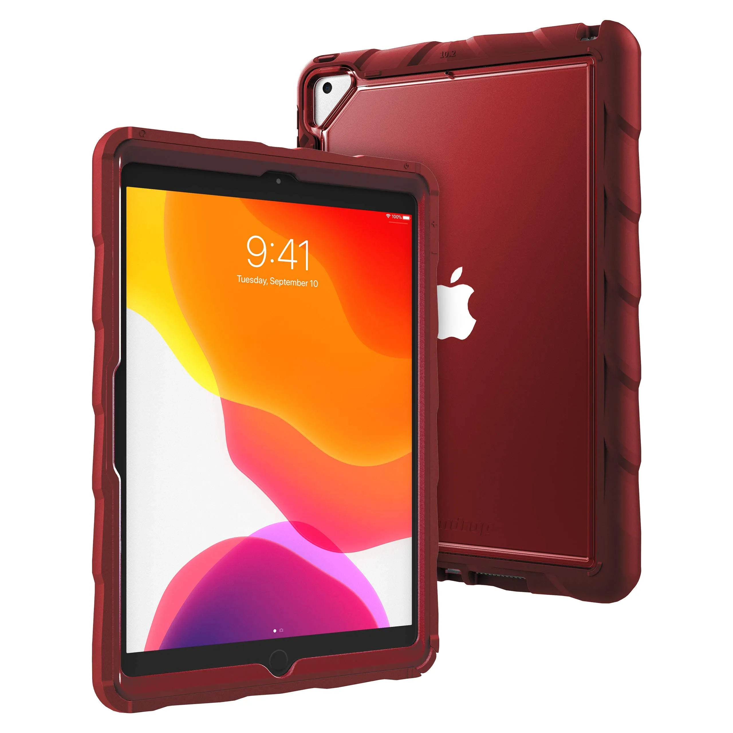 GUMDROP CASES 01A001E05 - DROPTECH CLEAR FOR IPAD 10.2 7TH GEN-RED.BUILT-IN SCREEN PRO