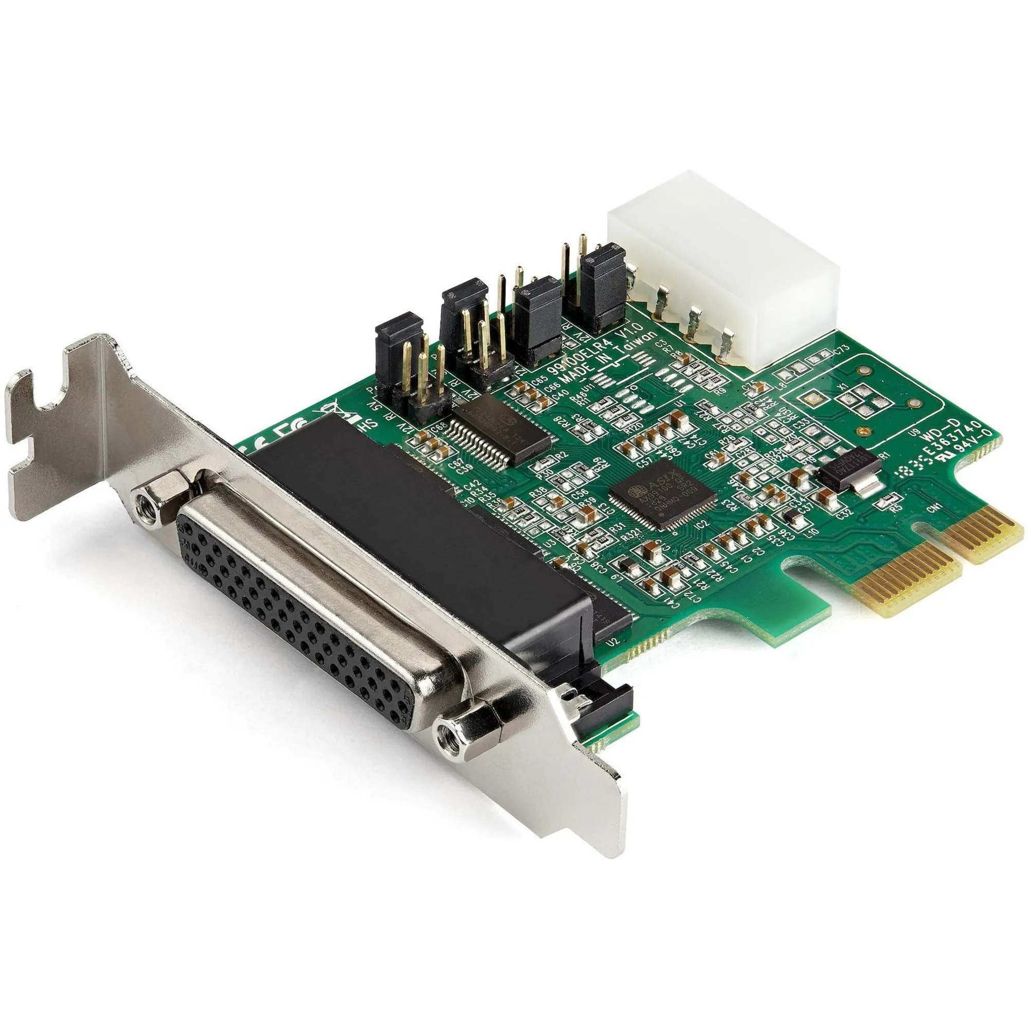 STARTECH PEX4S953LP — 4 PORT PCI EXPRESS RS232 SERIAL CONTROLLER CARD W/16950 UART/ASIX AX99100 - BI-D