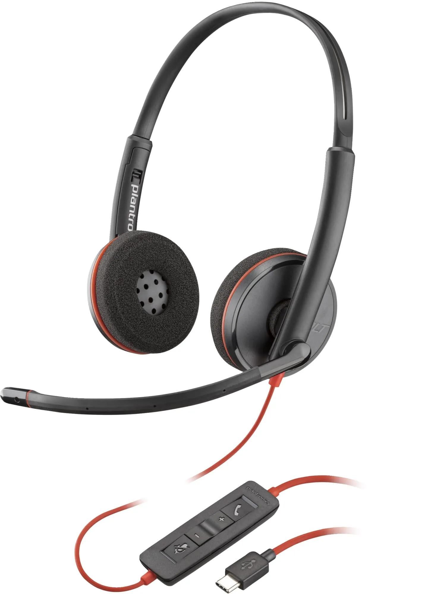 HP 8X228A6 — POLY BLACKWIRE 3220 STEREO USB-C HEADSET +USB-C/A ADAPTER (BULK)