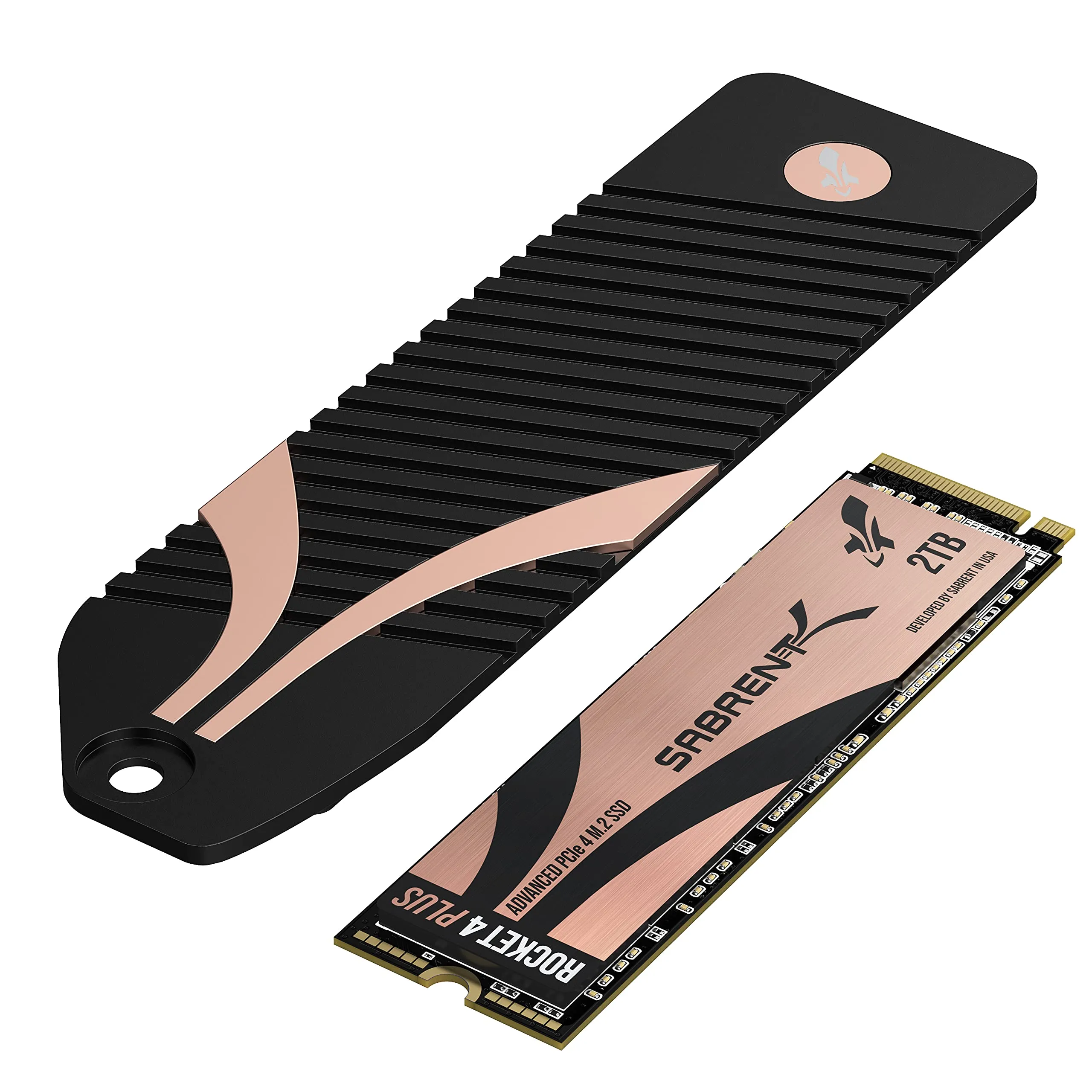 Sabrent SB-RKT4P-PSHS-2TB — 2TB PCIe Gen 4 NVMe SSD with Heatsink for PS5
