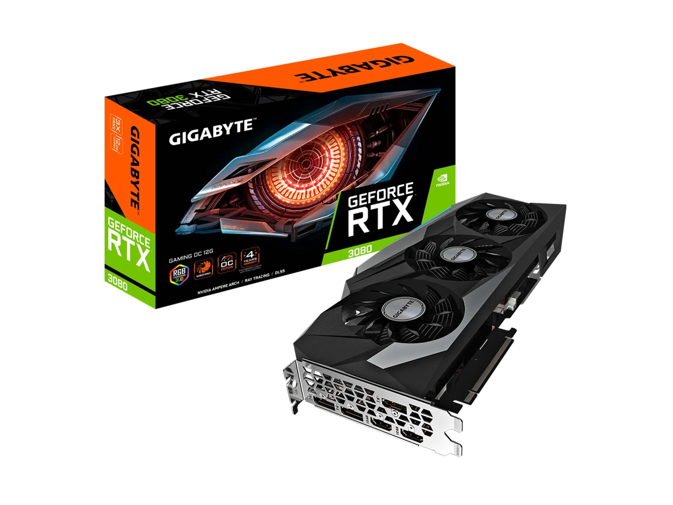 GIGABYTE GV-N3080GAMING OC-12GD — Gigabyte GeForce RTX 3080 GAMING OC 12GB Graphics Card