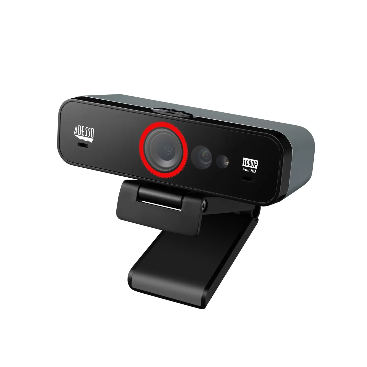 Adesso CYBERTRACKF1 — 1080P HD FIXED FOCUS USB WEBCAM WITH ADJUSTABLE VIEW ANGLE AND WINDOWS HELLO COM