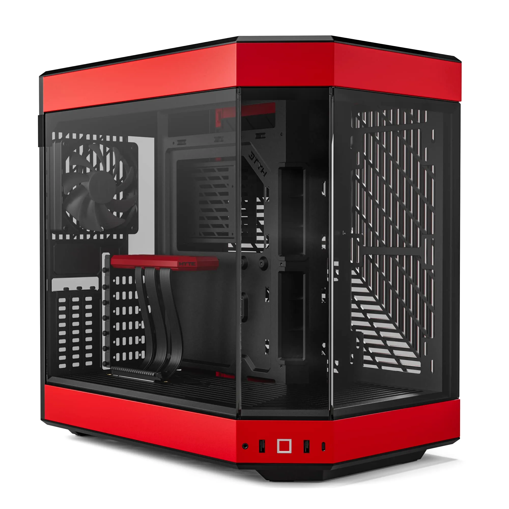 HYTE CS-HYTE-Y60-BR - HYTE Y60 Mid-Tower ATX Gaming Case - Red and Black