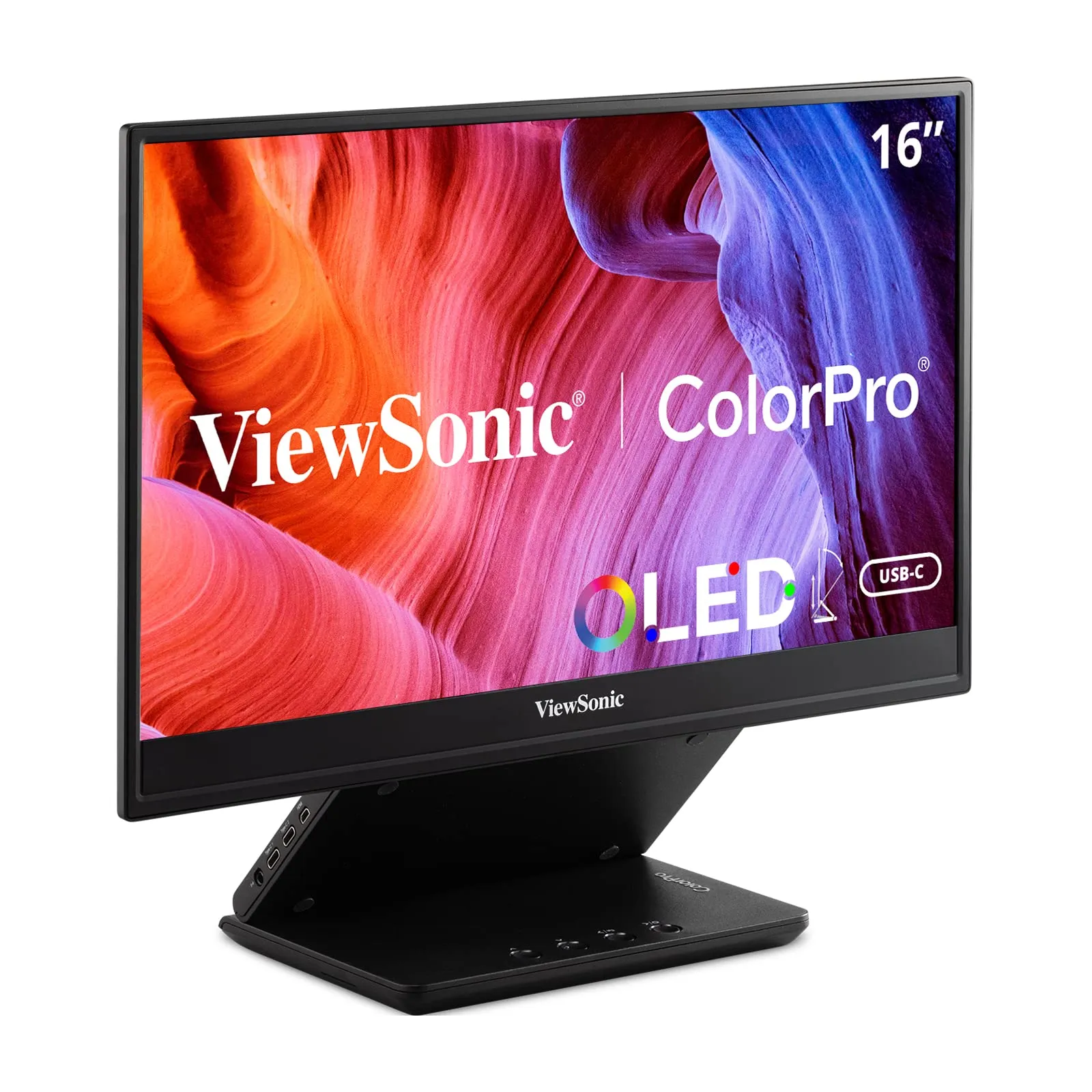 VIEWSONIC VP16-OLED — 15.6IN PORTABLE 1080P OLED MONITOR WITH 60W USB-C AND MINI-HDMI, AND ERGONOMIC S