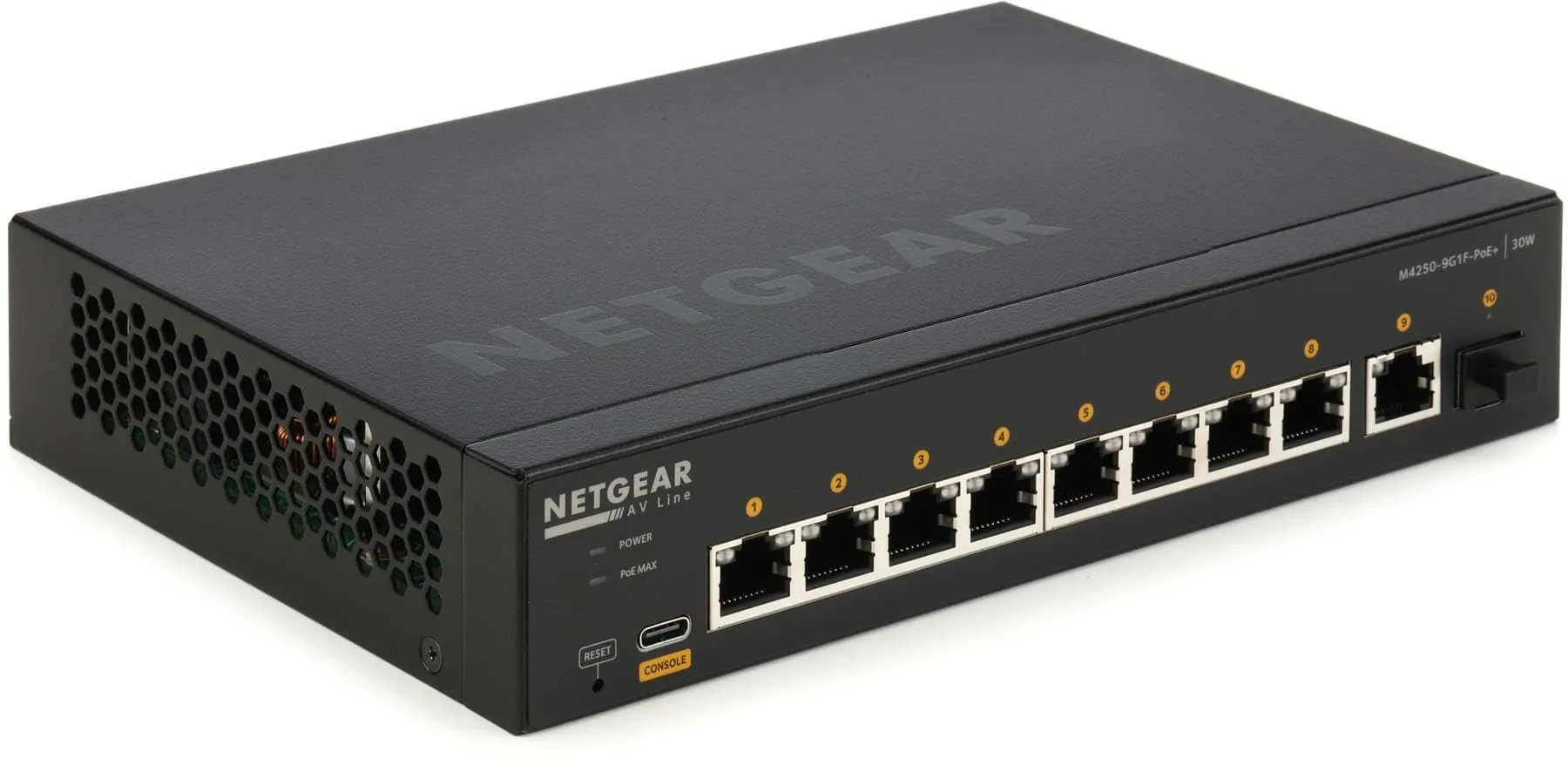 NETGEAR GSM4210PD-100NAS — SWITCH - GSM4210PD-100NAS - DESKTOP -8-PORT 10/100/1000BASE-T (RJ45) POE+ WITH 1