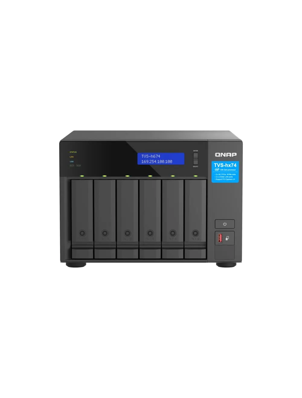QNAP TVS-H674-I5-32G-US — QNAP ULTRA-HIGH SPEED 6 BAY NAS. INTEL CORE I5-1.