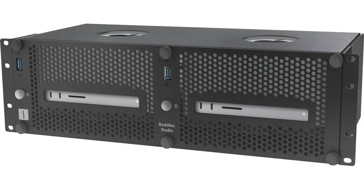 SONNET TECHNOLOGIES RACK-STD-2X — 3U ENCLOSURE TO INSTALL AND SECURE ONE OR TWO MAC STUDIO COMPUTERS IN A STANDARD