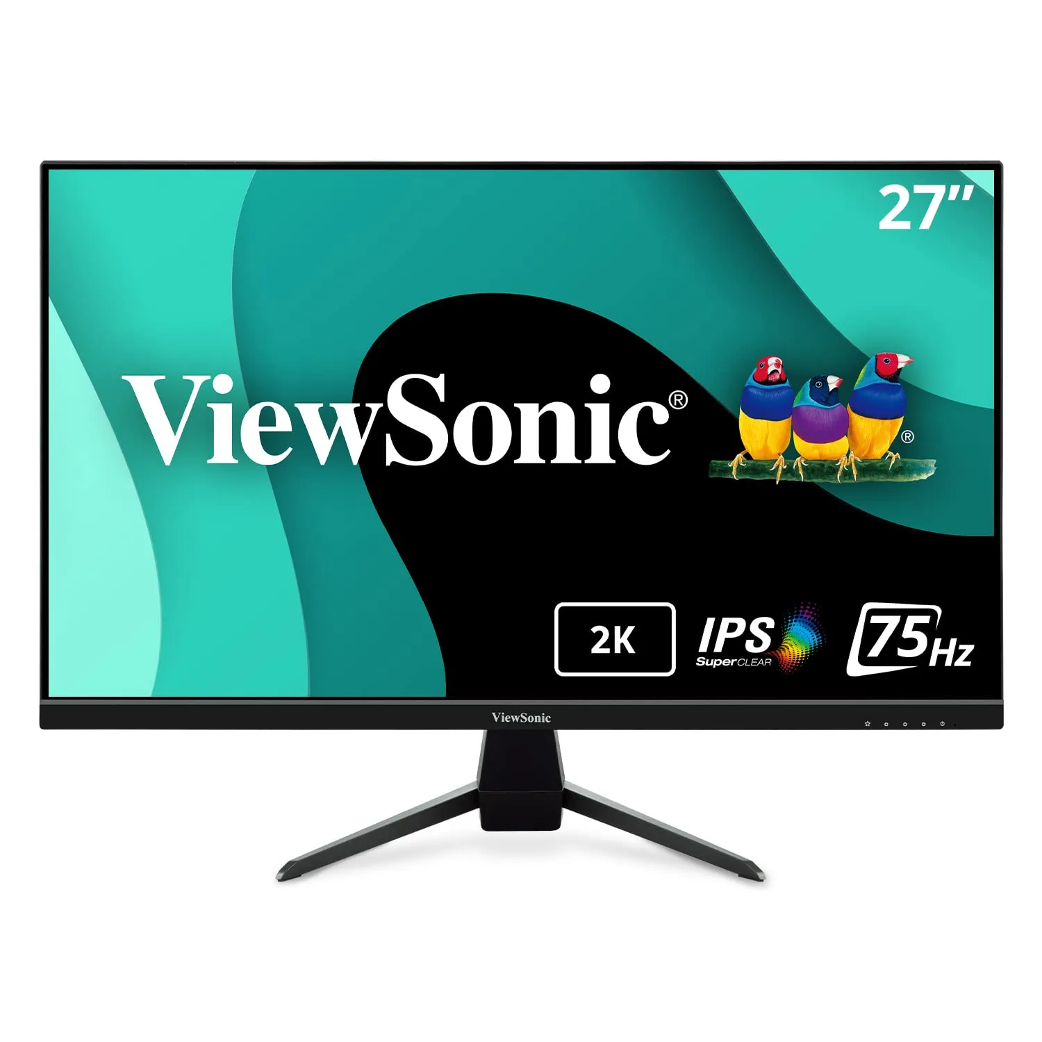 VIEWSONIC VX2767U-2K — 27IN 2K QHD THIN-BEZEL IPS MONITOR WITH USB-C, HDMI, AND DISPLAYPORT.