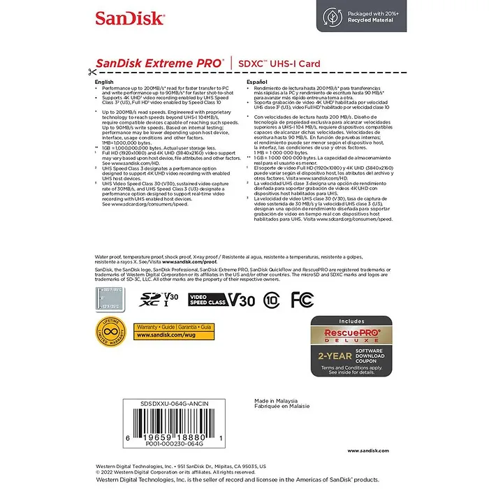Western Digital-SDSDXXU-064G-ANCIN