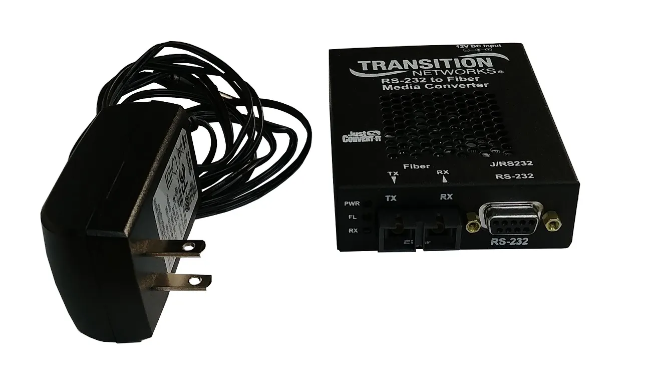Lantronix J/RS232-CF-01(SC)-NA - RS232 to Fiber Media Converter with SC Connector