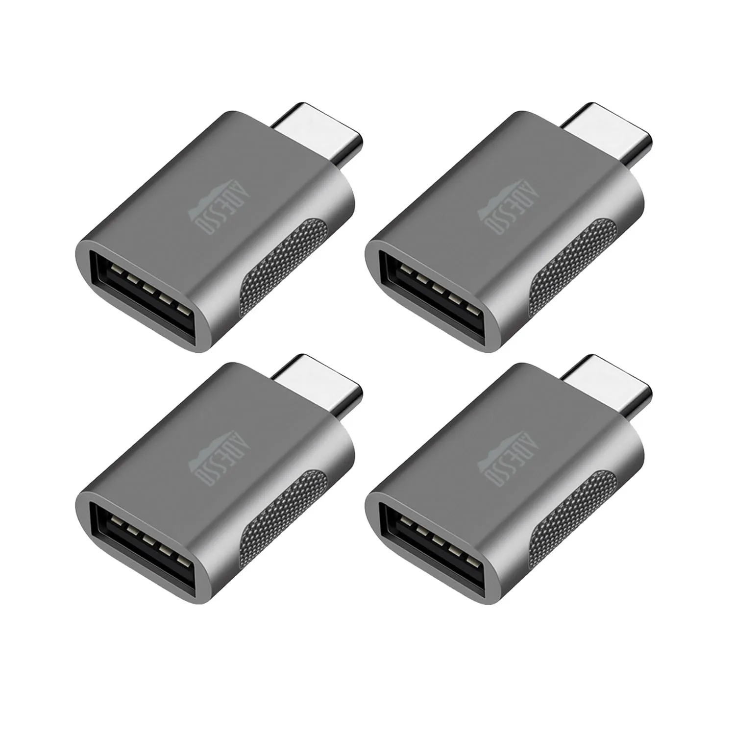 Adesso ADP-300-4 — FEMALE USB-A TO MALE USB-C ADAPTERS (4 PACK)