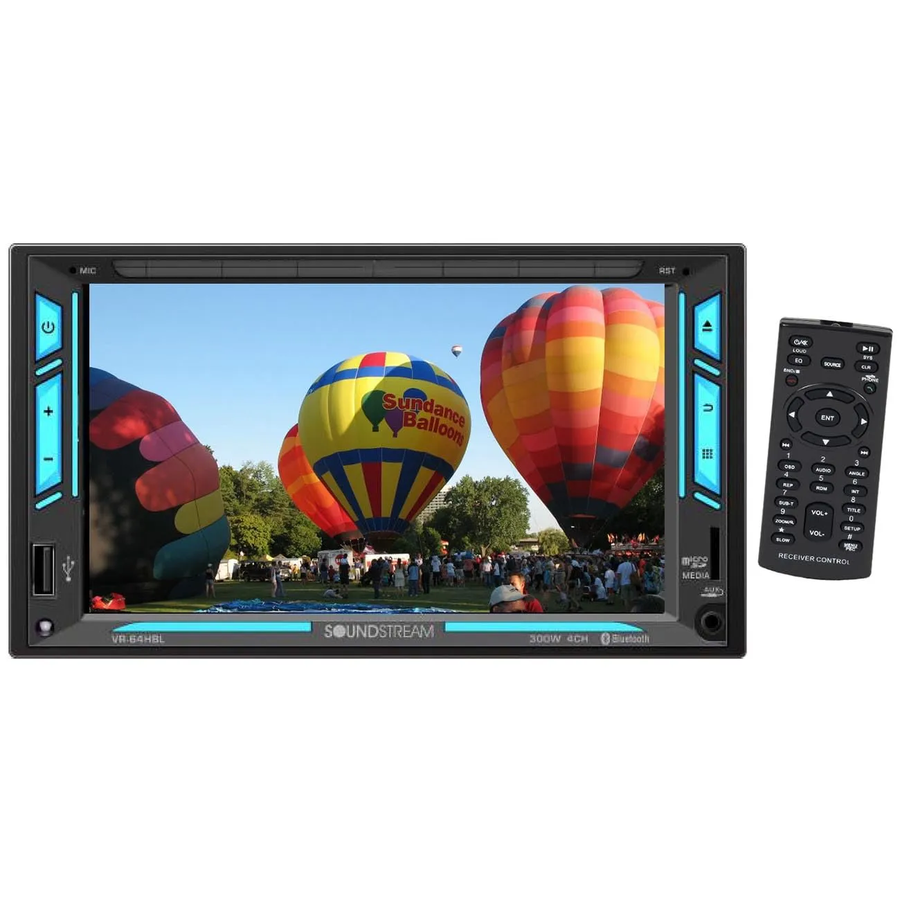 SOUNDSTREAM VR64HBL - Soundstream 6.2 Double Din DVDCD Receiver with USBSD Bluetoo