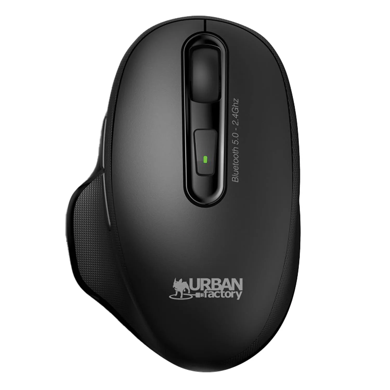 Urban Factory BTM10UF — ONLEE PRO DUAL: ERGONOMIC BLUETOOTH AND 2.4GHZ MOUSE 1600DPI - RECHARGEABLE - BL