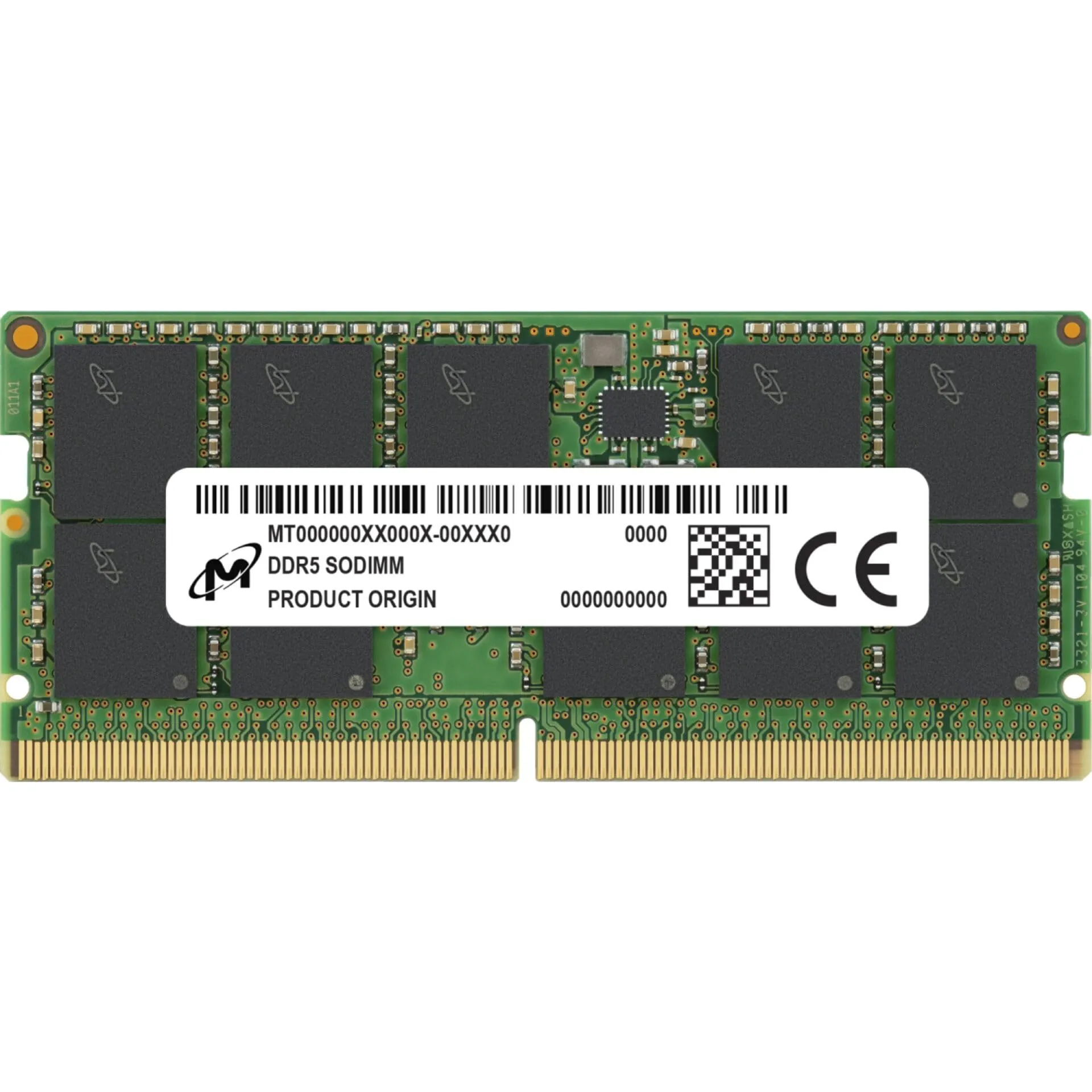 Crucial MTC20C2085S1TC48BR — MICRON 32GB DDR5-4800 ECC SODIMM 2RX8 CL40
