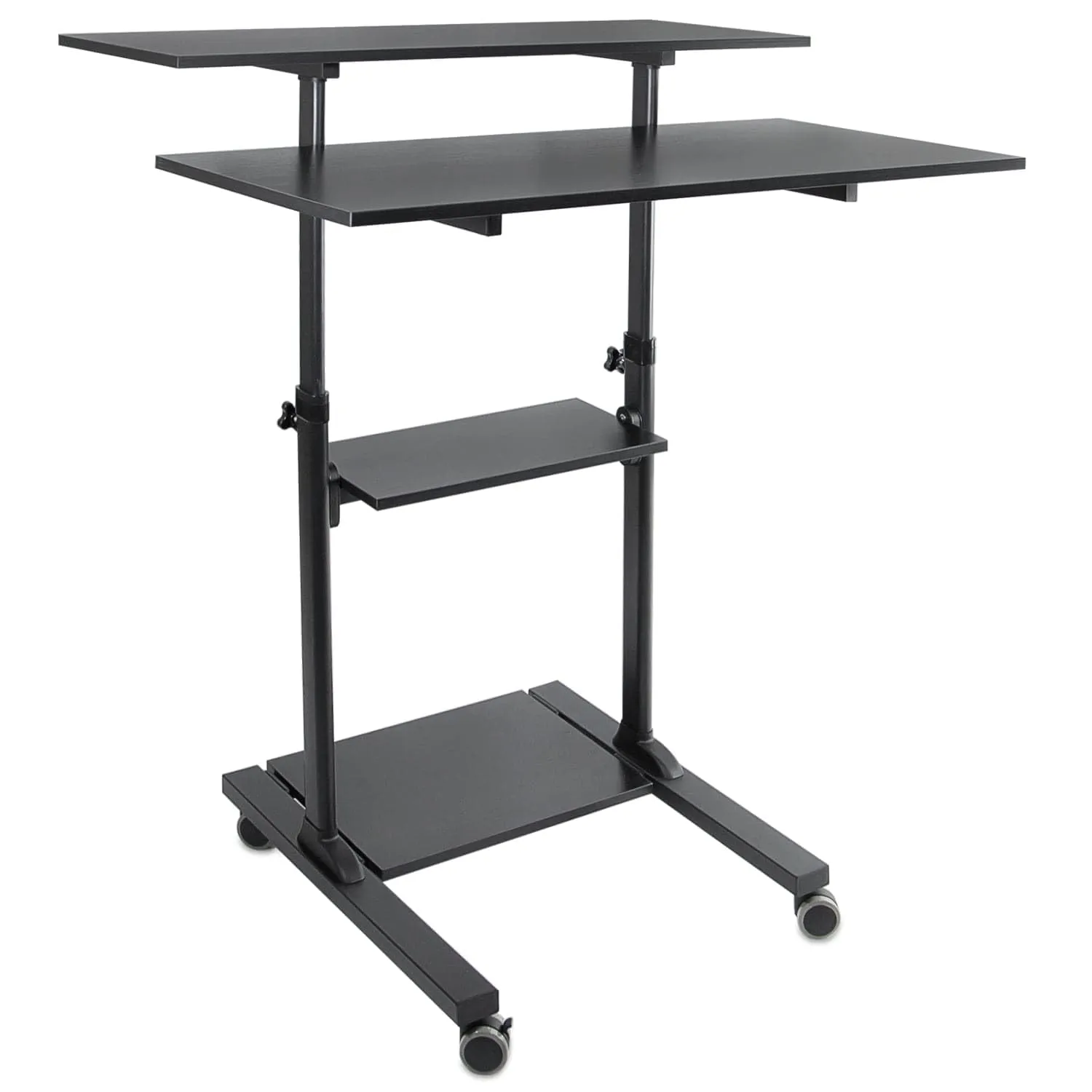 MountIt MI-7970B - Mobile Height Adjustable Rolling Stand-Up Desk