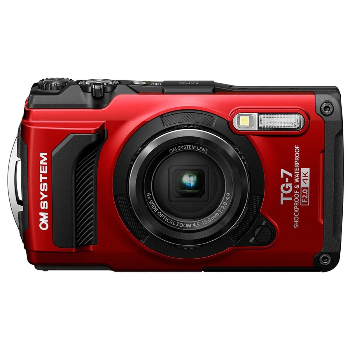 OM DIGITAL SOLUTIONS AMERICAS INC V110030RU000 - Tough TG7 Red Waterproof Digital Camera